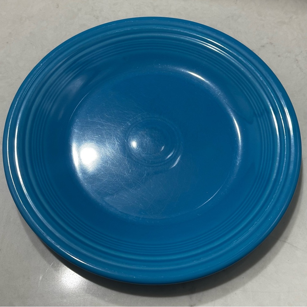 Homer Laughlin Fiestaware Turquoise Blue Dinner Plate Lead Free Made in USA 10.5 - Picture 2 of 9